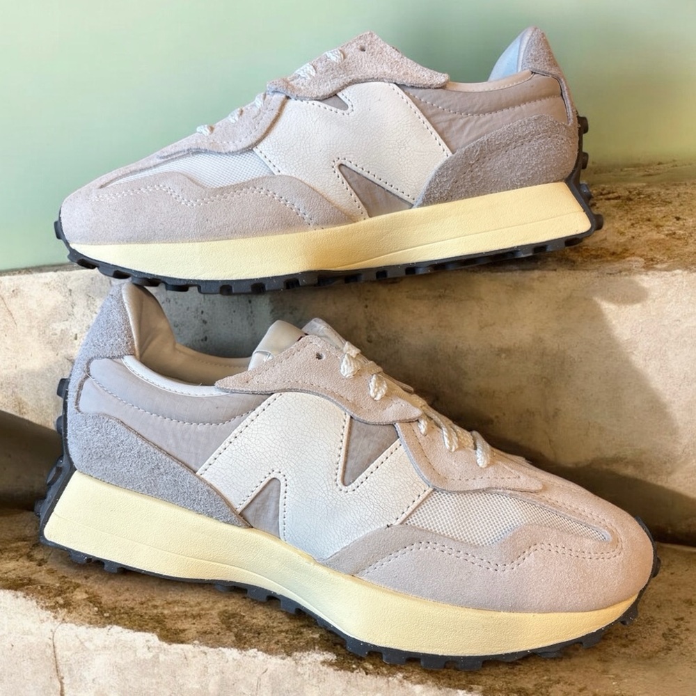 New Balance 327 Grey Sea Salt Raincloud Sneakers - Picture 13 of 16